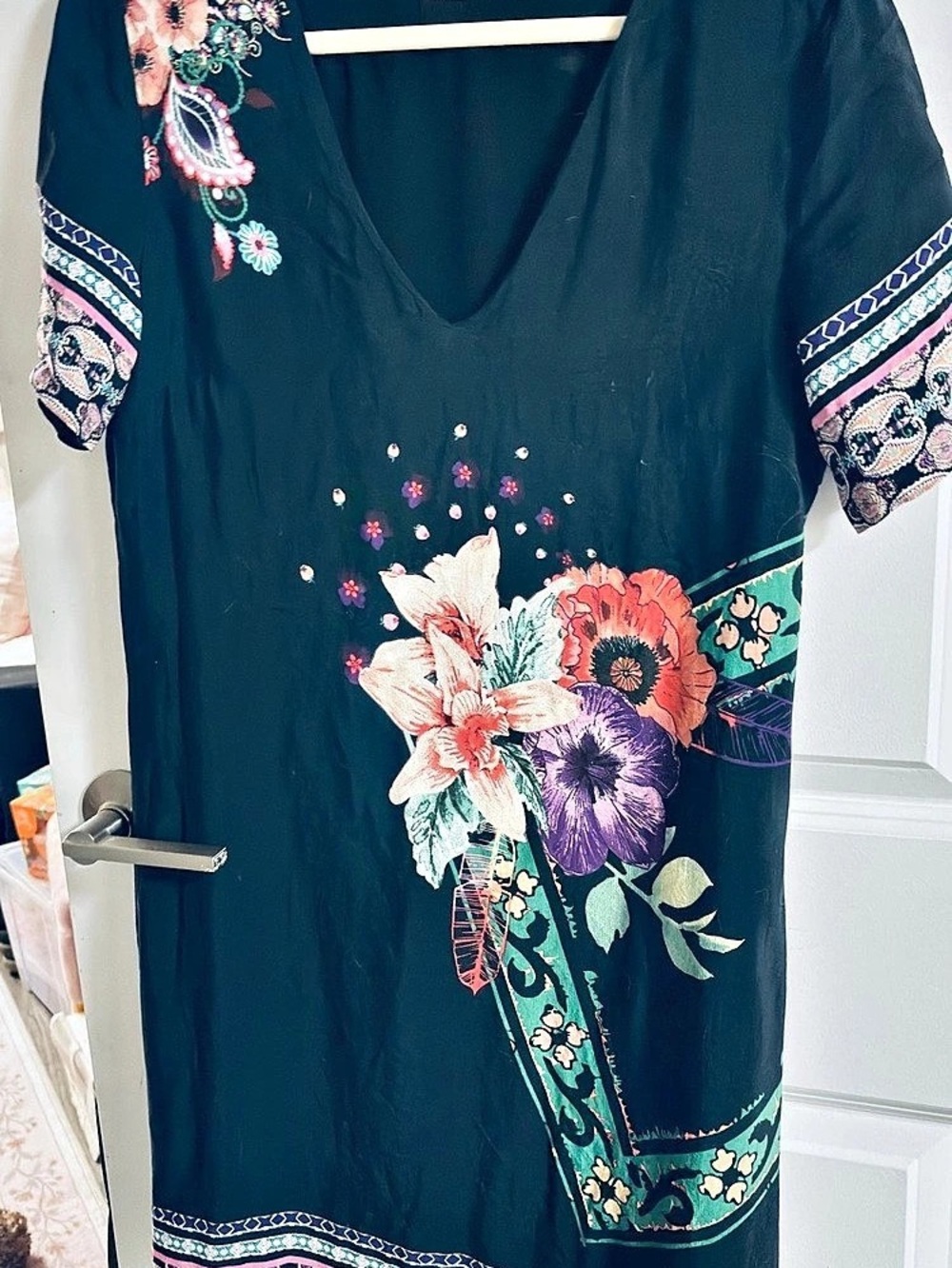 Desigual Floral Midi Dress in Black & Other Colours